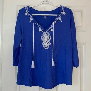 Blue Lilly Pulitzer 3/4 sleeve shirt